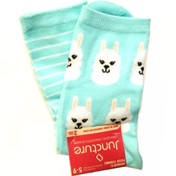 **3/$15* Fun Llama & Striped Socks - Picture 1 of 3